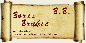 Boris Brukić vizit kartica